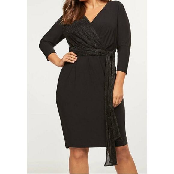 Lane Bryant NWT Holiday Black Dress with Shimmer 20 - Picture 1 of 2